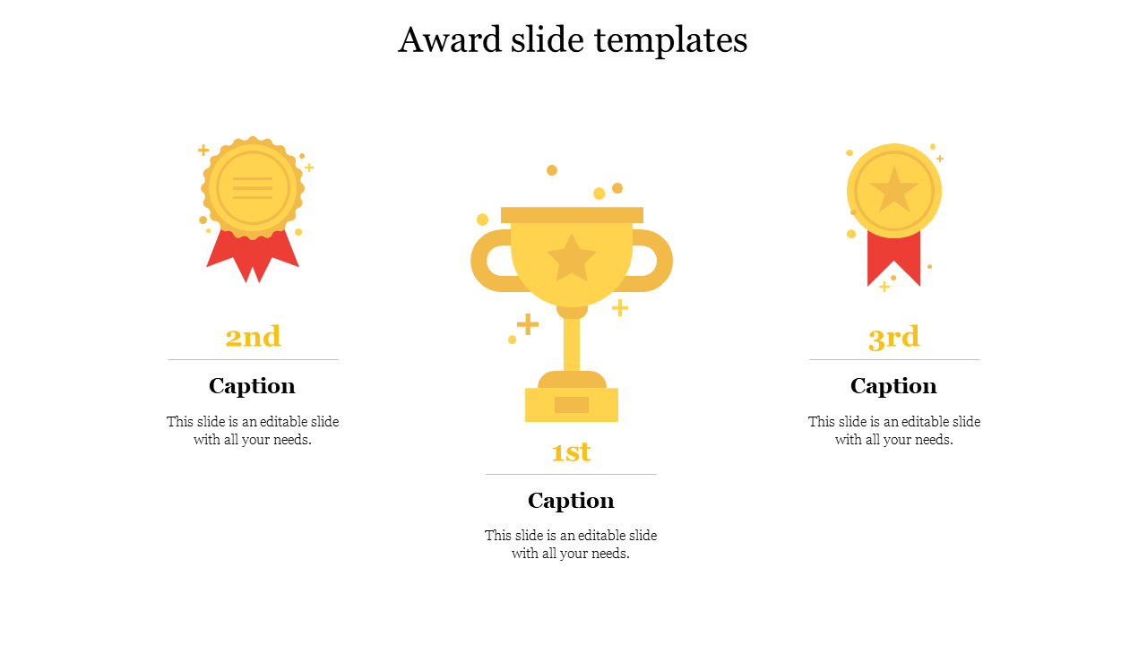Google Slides and PowerPoint Template for Award Themes